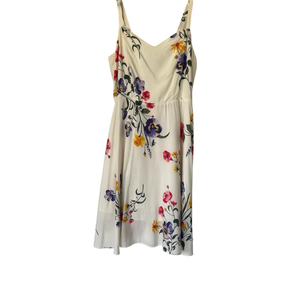 Old Navy Floral Print White Dress | Size S